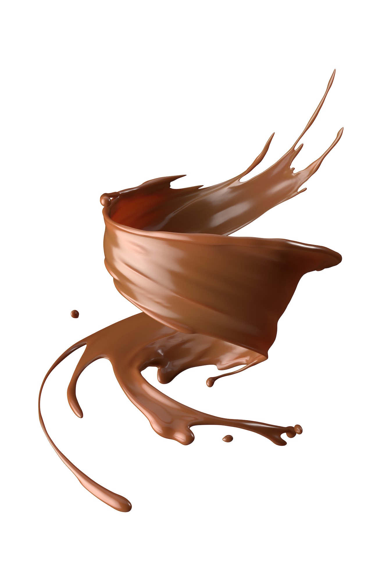 chocolate splash isolated. splashe of chocolate. isolated on white background